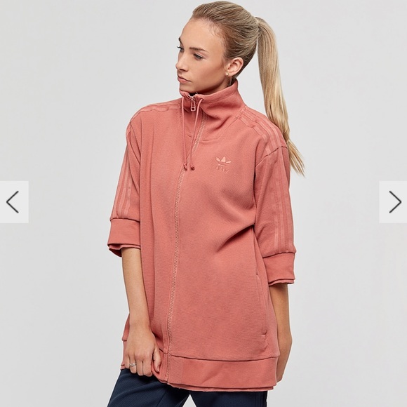 pink adidas track top